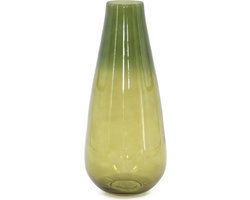 HomeBound by KY | Glazen vaas olive | 35x15cm | bloemenvaas olive