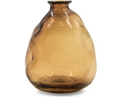 HomeBound by KY | Glazen vaas roest | glazen vaas | 16.5x16.5x19.5cm | stijlvolle vaas