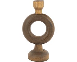 HomeBound by KY | Houten kandelaar circle walnut | kaarsenstandaard hout