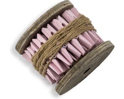 HomeBound by KY | Houten klos met roze knijpers | klos met 24 knijpers