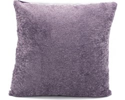 HomeBound by KY | Kussen teddy paars | 45x45cm | kussen teddy