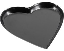 HomeBound by KY | Metalen tray hart zwart | Decoratie schaal | 12,5x13x0,7cm