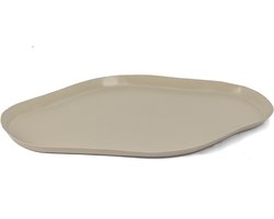 HomeBound by KY | Metalen tray organisch sand | 43x25x2cm | tray metaal zand organisch
