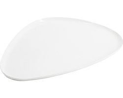 HomeBound by KY | Metalen tray organisch wit | 30x22cm | dienblad organische vorm metaal