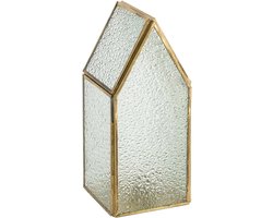 HomeBound by KY | Metalen windlicht huisje met glas | waxinehouder | windlicht