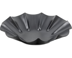 HomeBound by KY | Schaaltje metaal ribbel zwart | 13.5x13.5x3cm | metalen schaaltje
