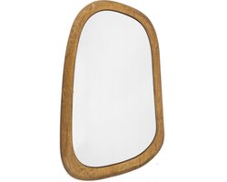 HomeBound by KY | Spiegel hout organisch | 47,5x52cm | spiegel met houten frame in organische vorm