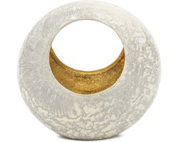 HomeBound by KY | Standing egg windlicht cream | waxinehouder