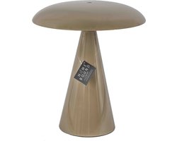 HomeBound by KY | Tafellamp Mush LED op accu taupe | multifunctioneel LED lampje