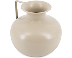 HomeBound by KY | Vaas metaal met oor zand | bloemenvaas | 4x25,5x25,5cm