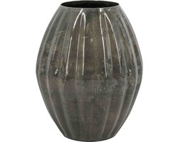 HomeBound by KY | Vaas metaal moon grey | bloemenvaas