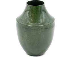 HomeBound by KY | Vaasje metaal green marble | vaasje | 5x14x14cm