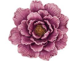 HomeBound by KY | Wanddecoratie bloem paars | 14x13,7x4cm | wandhanger bloem