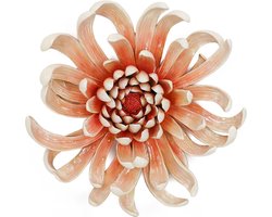 HomeBound by KY | Wanddecoratie bloem peach | 28,2x28x6,2cm | wandhanger bloem
