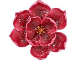 HomeBound by KY | Wanddecoratie bloem rood | 27x26,3x5,2cm | wandhanger bloem