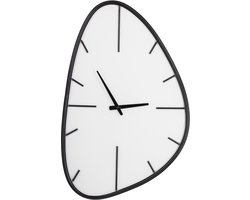 HomeBound by KY | Wandklok metaal organisch wit | 46x71x3,5cm | klok organische vorm metaal