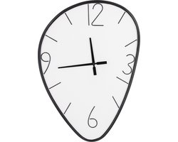 HomeBound by KY | Wandklok metaal organisch wit | 56x78x4cm | klok organische vorm metaal