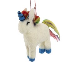 HomeBound by KY | Wollen hanger unicorn | wollen hanger | kersthanger | feestdecoratie