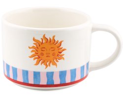 Homebound - mok - koffiekopje - zonnetje - roze - blauw