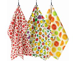 HomeBreeze Theedoekenset – 3 Stuks – 50x70 cm – 100% Katoen – Theedoeken / Keukendoeken – Linnen Look – Duurzaam & Absorberend