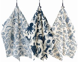 HomeBreeze Theedoekenset – 3 Stuks – 50x70 cm – 100% Katoen – Theedoeken / Keukendoeken – Linnen Look – Duurzaam & Absorberend