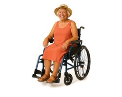 Homecare Innovation® Lichtgewicht opvouwbare rolstoel - Gewicht zonder wielen & beensteunen: 11,5 kg - opvouwbaar met afneembare voetsteunen - inklapbare armleuningen - Lekvrije PU Banden