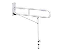 Homecare Innovation® Toiletbeugel opklapbaar met steunvoet - 76 cm lang - Toiletsteun wit (Verstelbaar)