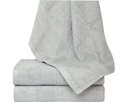 Homéé® Bamboe badlakens - set van 3 stuks - grijs - 70x130cm
