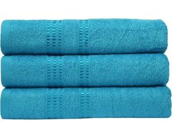 Homéé® Bamboe badlakens - set van 3 stuks - Turquoise - 70x130cm