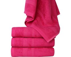 Homéé® Bamboe handdoeken - set van 4 - Fuchsia - 50x90cm