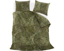 Homéé dekbedovertreksets green leaves 100% katoen Lits-jumeaux 240x200/220 cm + 2 slopen