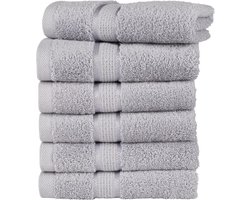 Homéé gastdoeken Ruche grijs 30x50cm 550g. m² gekamde katoen 6 stuks