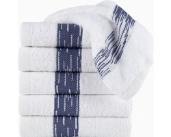 Homéé® Gastendoekjes Essentials 550g. m² 30x50cm 100% katoen badstof set van 6 stuks wit