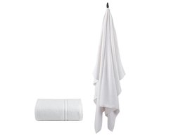 Homéé grote handdoeken wit 100x150cm set van 2 stuks 100% katoen badstof 450g.m²