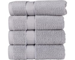 Homéé handdoek Ruche grijs 50x100 cm gekamde katoen 550g. m² 4 stuks