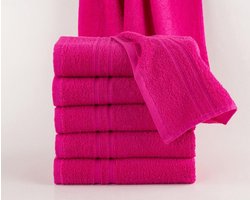 Homéé Handdoeken FeelGood due Fancy Fushia  50x100cm 100% Katoen badstof set van 6 stuks