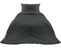 Homéé hotel dekbedovertrekset 20A antraciet eenpersoon 140x200/220 cm 100% katoem 140g. m2 antraciet
