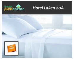 Homéé® Hotel laken wit - 240x290/5cm - tweepersoons 100% katoen ‎‎20A