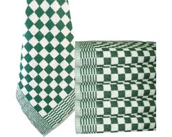 Homéé® Keukendoek 50x50 cm Holland Art geblokt 100% katoen 6 stuks groen wit
