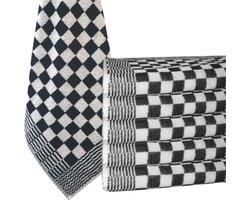 Homéé® Keukendoek 50x50 cm Holland Art geblokt 100% katoen 6 stuks zwart wit