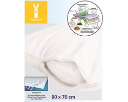 Homéé® Molton waterdicht Kussensloop TPU 60x70 cm 100% badstof - kraakt niet - kussen beschermer 2 stuks
