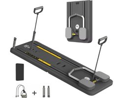 HomeForce Opvouwbaar Pilates Board – 8-in-1 Pilates Board - Buikspiertrainer - Pilates Reformer - Pilates Bord - Multifunctioneel 8-in-1 Fitnessboard – Inclusief Accessoires