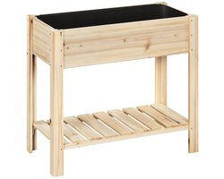 HomeGoodies - Plantenbak 80x75x40cm - Plantenbakken voor buiten - Bloembakken voor buiten - Verhoogde plantenbak - Voor in balkon