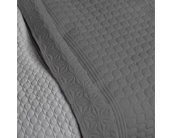 HOMELEVEL Bedsprei Bed & Sofa Dekbedovertrek Bedwieg Sofa Dag Deken Overtrek Bedovertrek XXL Deken Doek Lichtgrijs Maat 220x200cm