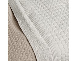 HOMELEVEL Bedsprei Bed & Sofa Dekbedovertrek Bedwieg Sofa Dag Deken Overtrek Bedovertrek XXL Deken Doek Wit Maat 220x170cm