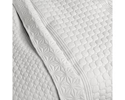 HOMELEVEL Bedsprei Bed & Sofa Dekbedovertrek Bedwieg Sofa Dag Deken Overtrek Bedovertrek XXL Deken Doek Wit Maat 240x220cm