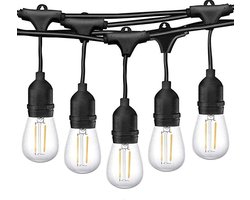 Homèlle Lichtsnoer - 15 LED - 15 meter - Warm-wit - Tuinverlichting - Kerstverlichting - Buitenverlichting - Lichtslinger - Lampjes slinger - Transparant
