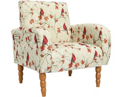 HomeMiYN Fauteuil Bessenrood – Comfortabele Lounge Stoel met Zachte Bekleding, Brede Zitting en Stevige Constructie, Moderne Stoel voor Woonkamer, Slaapkamer en Leeshoek