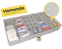 HOMENDO® Organizer voor IKEA HEMNES ladekast – geoptimaliseerde compartimenten, wasbaar, biologisch afbreekbaar premium materiaal – ademend, perfecte pasvorm en hygiënisch