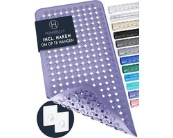 Homerella badmat antislip 88 x 39 cm, incl. ophanging | BPA-vrij en huidvriendelijk | antislip, schimmelbestendig en machinewasbare douchemat